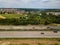 Aerial view of a German Autobahn