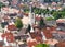 Aerial view of German city