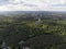 Aerial view of German forest Grunewald located in the western side of Berlin on the east side of the Havel.