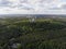 Aerial view of German forest Grunewald located in the western side of Berlin on the east side of the Havel.