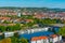 Aerial view of German town Wurzburg