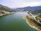 Aerial view of Germasogeia dam, Limassol, Cyprus