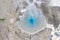 Aerial view of Geysir geyser