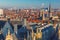 Aerial view of Ghent from Belfry, Belgium