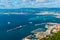 Aerial view of Gibraltar, algeciras bay and la linea de la concepcion taken from the upper rock....IMAGE
