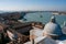 Aerial view of Giudecca island in Venice