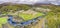 Aerial view of the Glaslyn River in spring - Snowdonia National Park - Wales