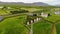 Aerial view Glaumbaer turf farm, Iceland