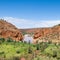 Aerial view of Glen Helen Gorge, Australia