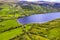 Aerial view of Glencar Lough in Ireland