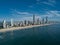 Aerial view of Gold Coast at sunrise, Queensland, Australia