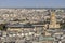Aerial view of the golden dome of the Invalides in Paris