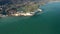 Aerial view of golf and beach resort