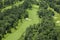 Aerial view of a golf course