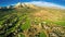 Aerial view of a golf course