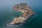 Aerial view of Goree Island. GorÃ©e. Dakar, Senegal. Africa. Photo made by drone from above. UNESCO World Heritage Site