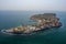 Aerial view of Goree Island. GorÃ©e. Dakar, Senegal. Africa. Photo made by drone from above. UNESCO World Heritage Site