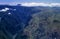 Aerial view of gorge and Cafres plain