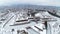 Aerial view of Goryokaku fort Hakodate Hokkaido Japan during win