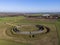 Aerial view of the Goseck circle, an Ancient Solar Observatory, Germany