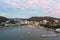 Aerial view of Gosford city at sunset