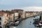 Aerial view of Gran Canal on a stromy evening from Fondac dei Tedeschi rooftop