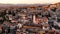 Aerial view of Granada city, Albaicin district at sunset, old Moorish quarter