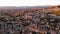 Aerial view of Granada city, Albaicin district at sunset, old Moorish quarter