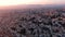 Aerial view of Granada city, Albaicin district at sunset, old Moorish quarter