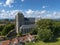 Aerial view of the Great Church in Veere. Province of Zeeland in the Netherlands