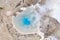 Aerial view of the Great Geyser, geysir in Iceland