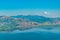 Aerial view of greek town Kastoria surrounded by Orestiada lake