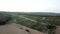 Aerial view of green farmlands and fields