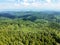 Aerial view on green forest in Bosnian mountains Kozara, Mrakovica