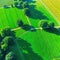 an aerial view of green german
