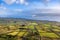 Aerial view of Greencastle, Lough Foyle and Magilligan Point in Northern Ireland - County Donegal, Ireland