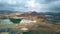 Aerial view of greenhouse farms and fruit orchards in Andalusia, Spain