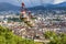Aerial view of Grenoble city, France