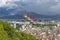 Aerial view of Grenoble city, France