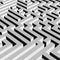 Aerial view of grey 3D maze labyrinth. Vector illustration