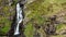 Aerial view of The Grey Mare`s Tail, a waterfall near Moffat, Scotland