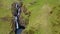 Aerial view of The Grey Mare`s Tail, a waterfall near Moffat, Scotland