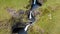 Aerial view of The Grey Mare`s Tail, a waterfall near Moffat, Scotland