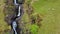 Aerial view of The Grey Mare`s Tail, a waterfall near Moffat, Scotland