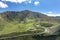 Aerial view of Grossglockner serpentine Taxenbacher Fusch high alpine road uphill in Austria