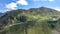 Aerial view of Grossglockner serpentine Taxenbacher Fusch high alpine road uphill in Austria