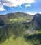 Aerial view of Grossglockner serpentine Taxenbacher Fusch high alpine road uphill in Austria