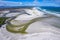 Aerial view of Grotto beach in Hermanus, South Africa