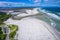 Aerial view of Grotto beach in Hermanus, South Africa