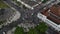 aerial view, a group of demonstrators in Zero km Yogyakarta who want the state of Palestine to be free from Israeli occupation.